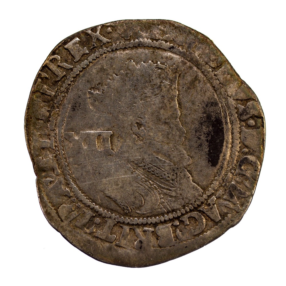 James 1st Shilling 1607 mm Grapes, - Image 2 of 2