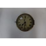 WW2 British RAF Air Sea Rescue Launch bulkhead clock. Brass. Complete with original key.