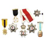 Masonic Interest - a boxed collection including 7 pointed star Revr Canon C.W.