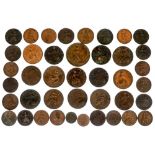 A bag of Charles 2nd to William 4th Copper Halfpenny,