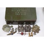 WW2 British large size Chocolate and Boiled Sweets ration tin. RWH Ltd. Packaging date 8/43.