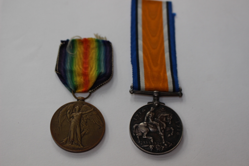 WW1 British War Medal and Victory Medal to G 39831 Pte J Naylor, Middlesex Regtiment.