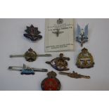 WW2 British Line Regiments Sweetheart brooch collection to include: Old Coldstreamers Association