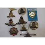 WW2 British Royal Artillery Sweetheart collection: One marked "Silver",