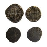 Half Groats, Henry VII mm Tun, Canterbury, 1493-94, Elizabeth I mm A 1582-84, mm Escallop 1584-86,