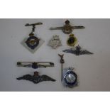 WW2 and later RAF, RAFA and ATC sweetheart broaches. Nine in total.