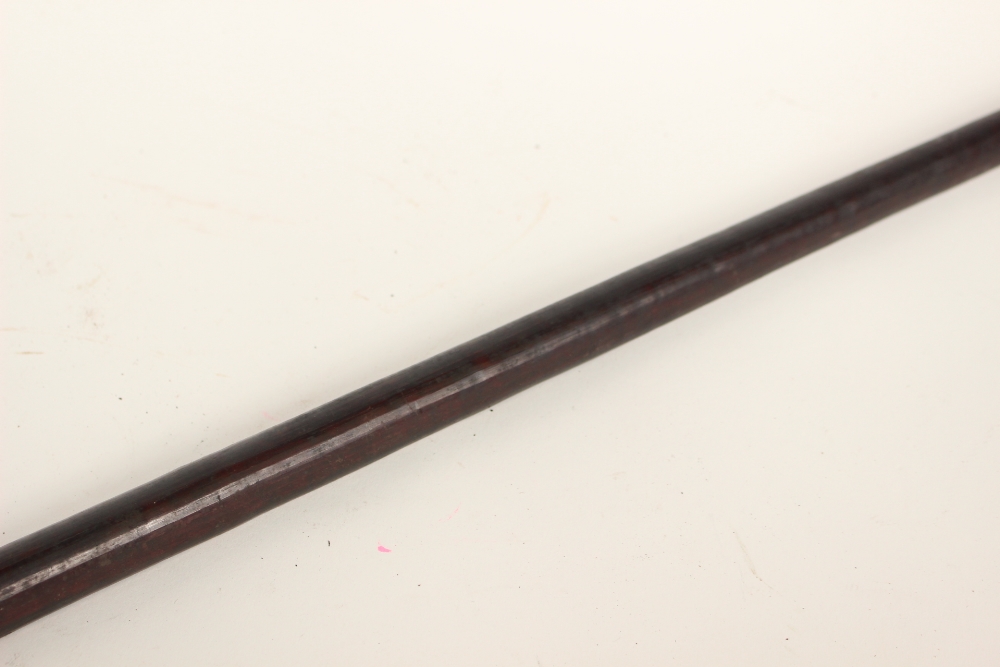 A hardwood Longbow 198 cm in length. No drawstring.