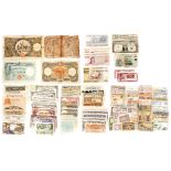 A bag of World Banknotes, includes Military Occupation, USA,