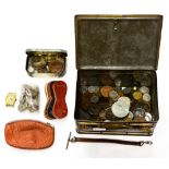 A tin of coins including Crowns 1889,1999 LXII, double florin 1867,