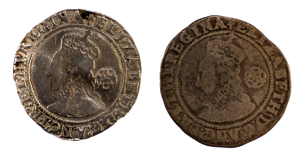 Elizabeth 1st Sixpences 1580, mm Latin Cross, 1582 mm Sword, - Image 2 of 2