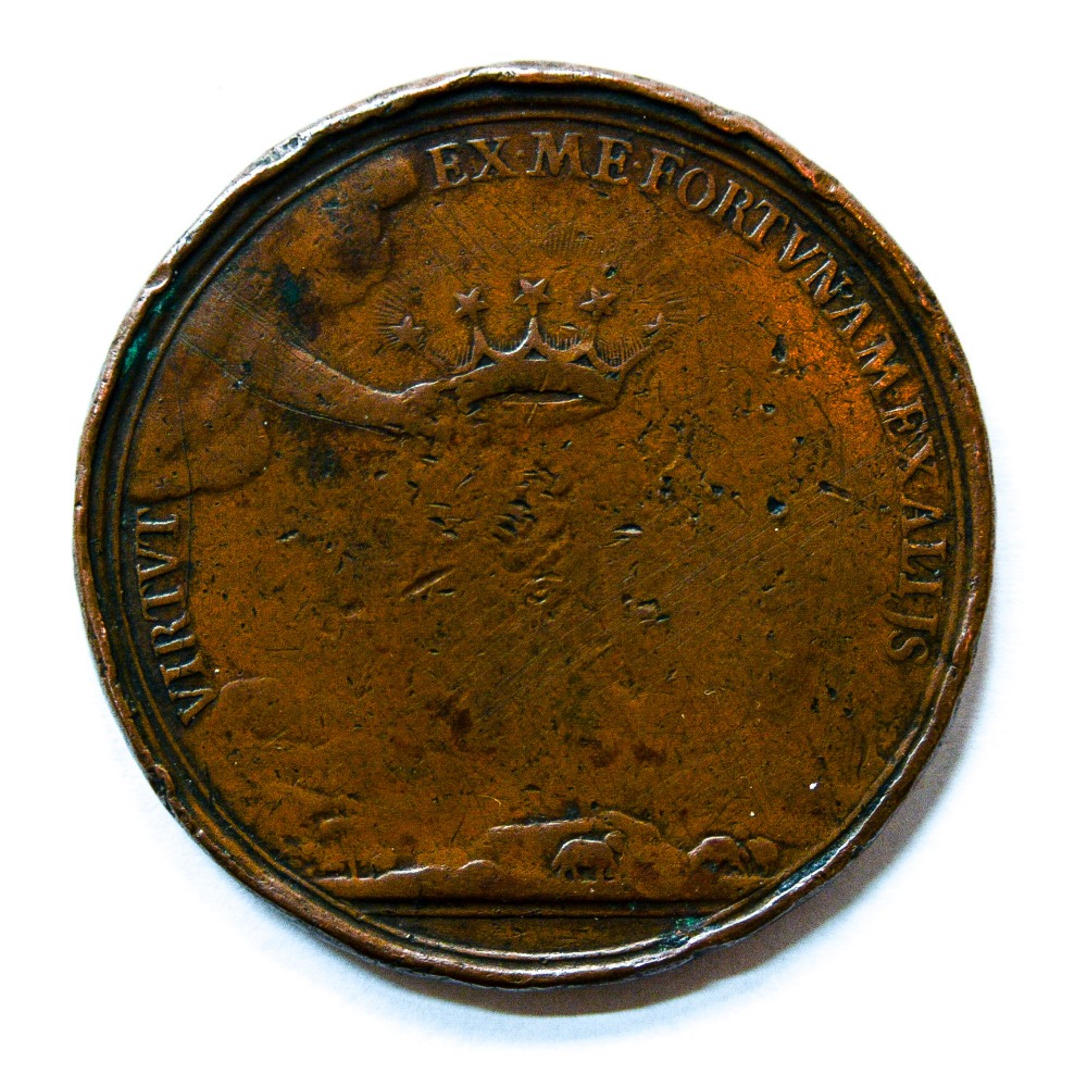 Charles 1st Memorial Medal by J and M Roettier in bronze, obv, bust left, rev, - Image 2 of 2