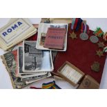 WW2 British Medal Medal Group of 39-45 Star, Africa Star, Italy Star,