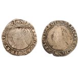 Elizabeth 1st Shillings 1560-61 mm Cross - Crosslets S2555A, 1582-84 mm A,