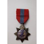 Imperial Service Medal. Pre 1920 Star form. Edward VII. Un-named. Complete with original ribbon.