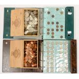 USA - collection of 19th/20th Century coins in two Mont Samleren albums containing 500 plus Cents