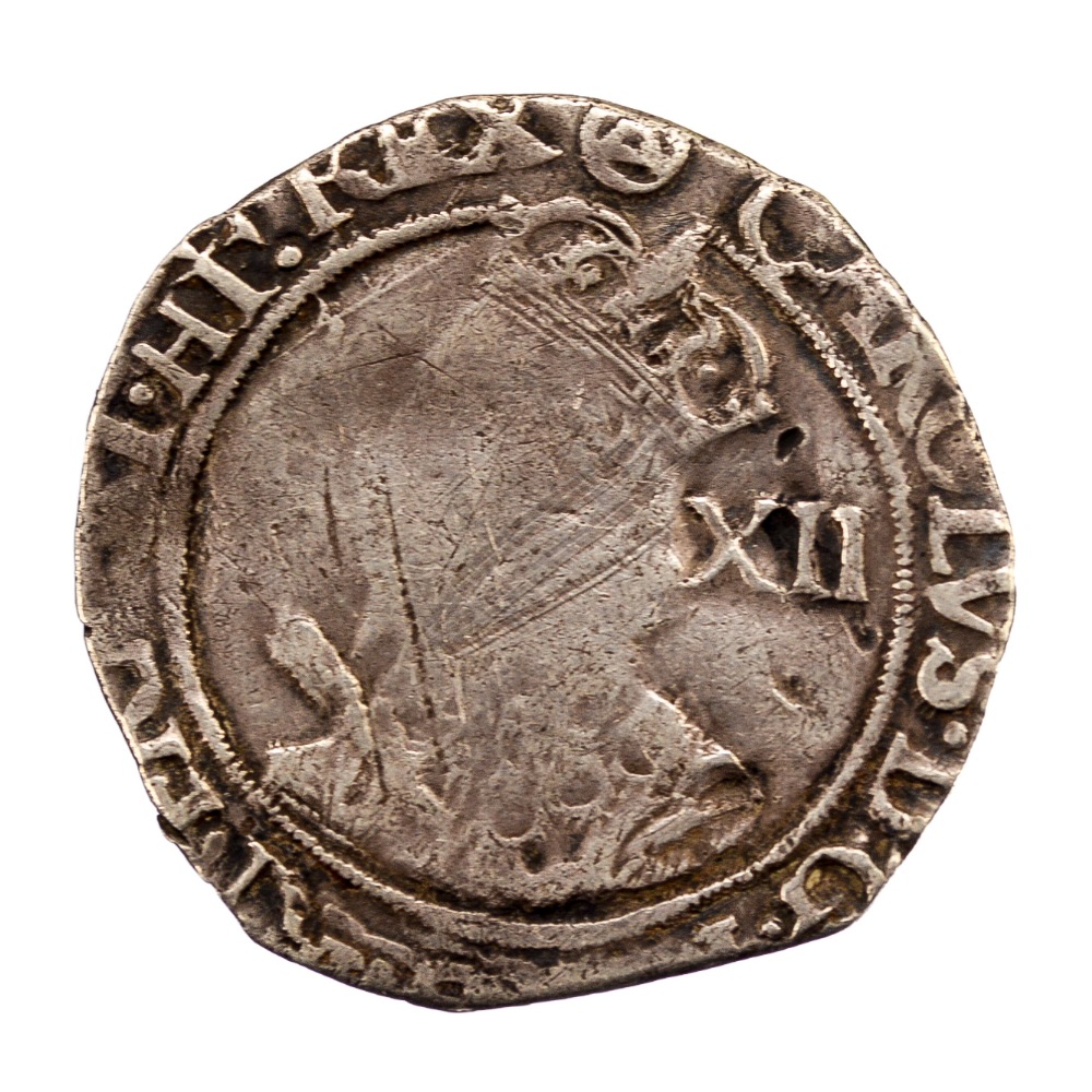 Charles 1st Shilling 1641-43 mm Triangle in Circle, - Image 2 of 2