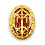 A silver gilt copy of a Grant of Breast badge,