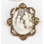 A Victorian cameo brooch,