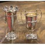 Two small silver presentation trophies, both hallmarked Birmingham 1936,