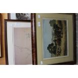 Eight framed & glazed pictures,