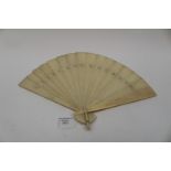 An ivory fan,