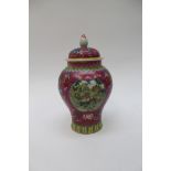 A Qianlong style Chinese famille rose ginger jar and cover,