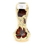 A Moorcroft Trial vase in the Chocolate Cosmos pattern, designed by Rachel Bishop, dated 6.9.