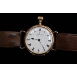 A 1920s Coventry Astral wrist watch initials to verso, (leather straps),