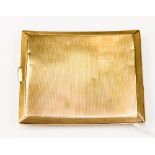 A 9ct gold cigarette case, weighing approx 99.