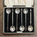 Set of 6 coffee spoons, silver hallmarked, Birmingham.