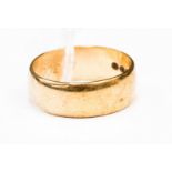 A 9ct gold wedding band, approx 8mm, size W, total gross weight approx 7.