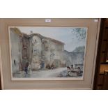 Sir William Russell Flint (after) Artist Print - Framed and glazed signed by Artist Street Scene