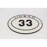 London & North Western Railway Oval Bridge Plate 33.