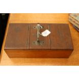 A portable oak humidor, having sections for cigarettes, cigars, tobacco, ashes, lighters,