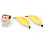 1950s Carlton ware pairs of bananas including character Jug of Fat Boy