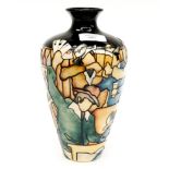 A narrow necked and shouldered Moorcroft vase in 'The Card Player' pattern,