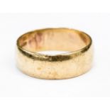 A 9ct gold wedding band approx 7mm wide, size W,