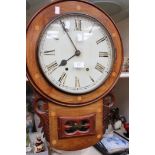 A walnut and inlay wall clock,