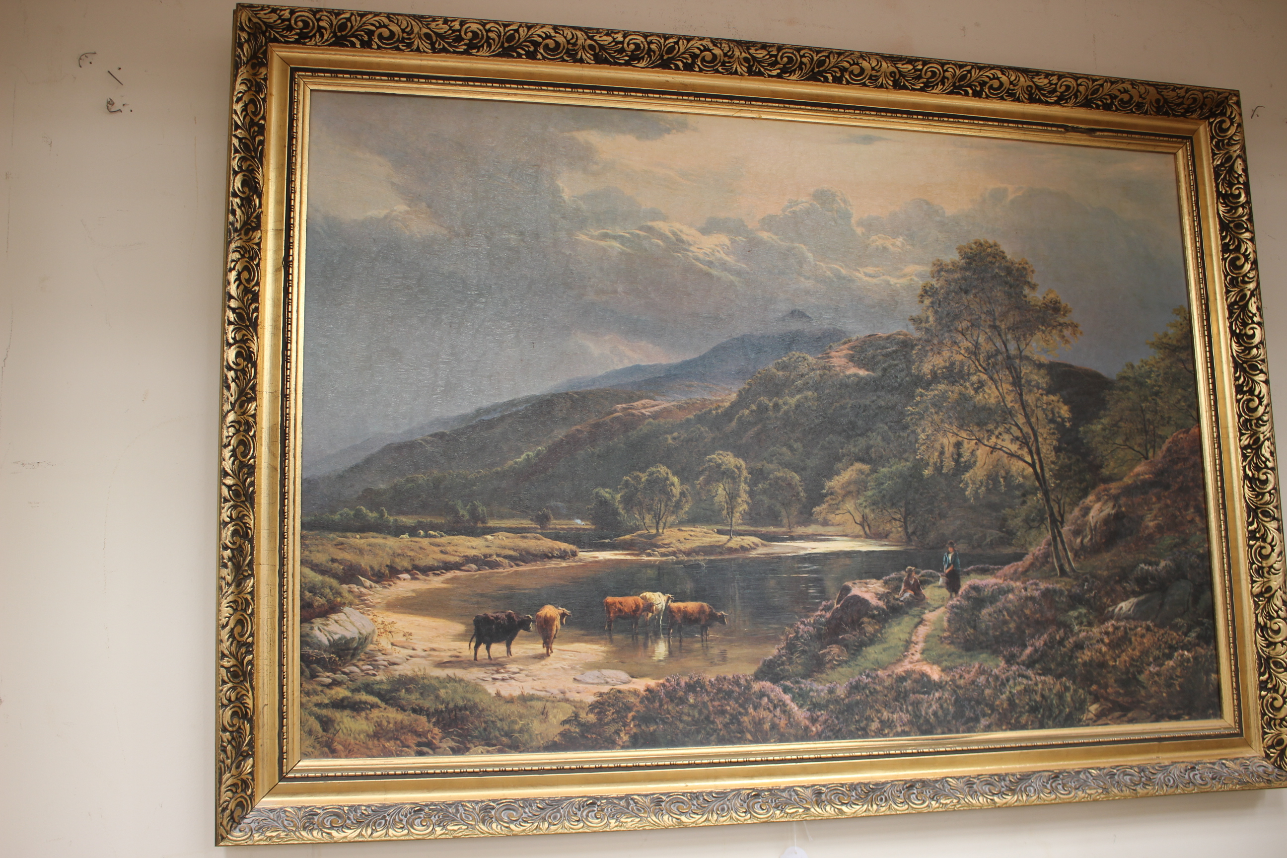 A large print of cattle,