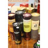 Whisky including Glenmorangie 10 year old x 2, Aberlour 10 year old, Glenfiddich 12 year old,