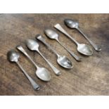 George III silver teaspoons London 1815, maker probably George Burrows II,