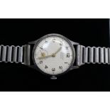 A 1950s Junghans stainless steel watch, with subsidiary dial,