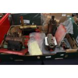 Live Steam: A collection of five unboxed model live steam engines to comprise: a Wilesco D10 model