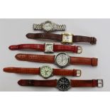 ***AWAY TO KENILWORTH 11th MAY- FAKES*** A collection of various wristwatches (6)