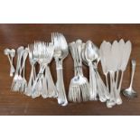 An unboxed collection of cutlery A.I. plate.