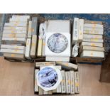 Six boxes of cabinet plates, including Wedgwood, Bradford Exchange, etc,