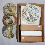 A box of cabinet plates with certificates 'All Creatures Great and Small set' (12)