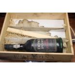 A bottle of Dows Port 1967 reserve,