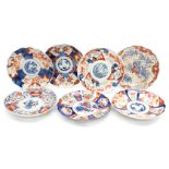 Imari dishes 19th century, various patterns,