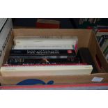 A box containing a quantity of books on American art,